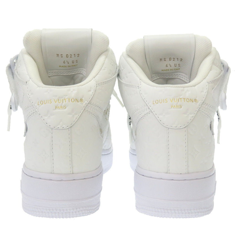 未使用 ルイ ヴィトン × ナイキ エアフォース1 ミッド バイ ヴァージル アブロー ホワイト ハイカット スニーカー LV 0121 【中古】 LOUIS VUITTON × NIKE