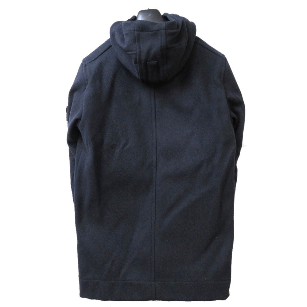 新品同様 ストーンアイランド ジップ メルトンコート ネイビー ウール ナイロン 紺 0145 【中古】 STONE ISLAND メンズ