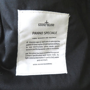 新品同様 ストーンアイランド ジップ メルトンコート ネイビー ウール ナイロン 紺 0145 【中古】 STONE ISLAND メンズ