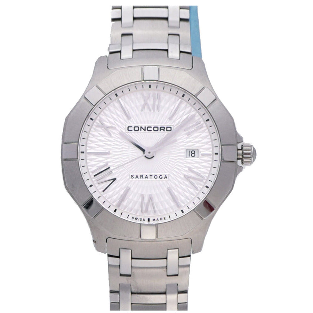 新品同様 コンコルド サラトガ 02.3.14.1060 クオーツ 腕時計 ステンレススチール シルバー文字盤 0152【中古】Concord レディース