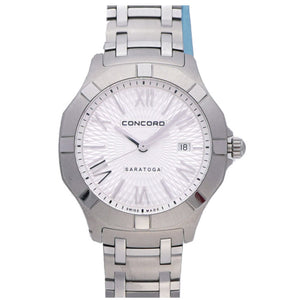 新品同様 コンコルド サラトガ 02.3.14.1060 クオーツ 腕時計 ステンレススチール シルバー文字盤 0152【中古】Concord レディース