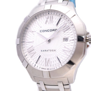 新品同様 コンコルド サラトガ 02.3.14.1060 クオーツ 腕時計 ステンレススチール シルバー文字盤 0152【中古】Concord レディース