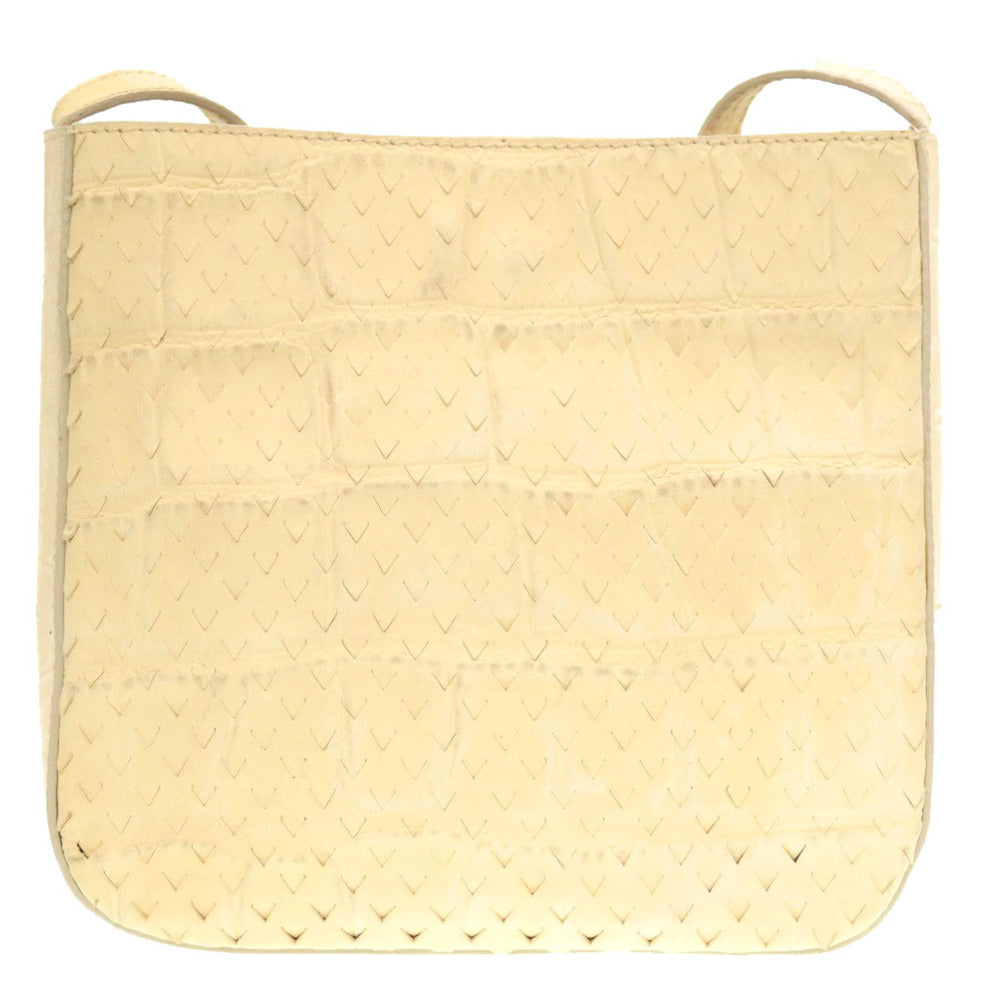 美品 フェンディ 型押しレザー アイボリー ヴィンテージ ショルダーバッグ バッグ 0164 【中古】 FENDI