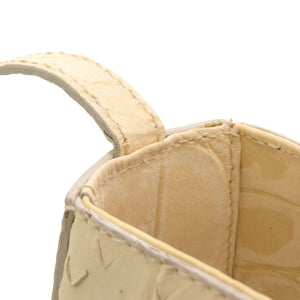 美品 フェンディ 型押しレザー アイボリー ヴィンテージ ショルダーバッグ バッグ 0164 【中古】 FENDI