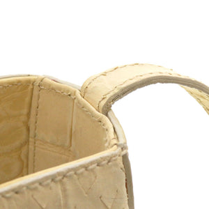 美品 フェンディ 型押しレザー アイボリー ヴィンテージ ショルダーバッグ バッグ 0164 【中古】 FENDI