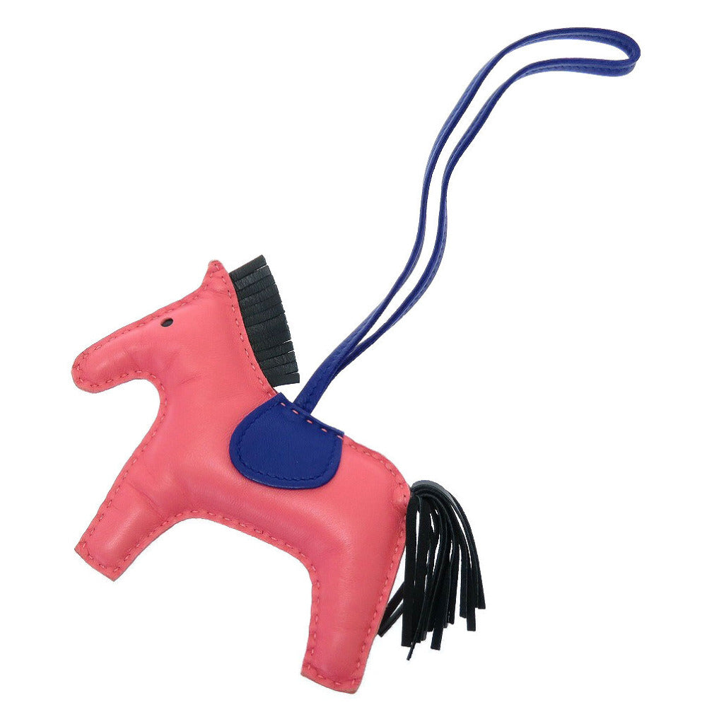 新品同様 エルメス ロデオチャームMM A刻印(2017年製) アニューミロ ローズアザレ ヴェールシプレ ブルーエレクトリック キーホルダー バッグチャーム 0007【中古】HERMES