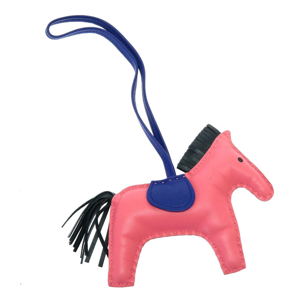 新品同様 エルメス ロデオチャームMM A刻印(2017年製) アニューミロ ローズアザレ ヴェールシプレ ブルーエレクトリック キーホルダー バッグチャーム 0007【中古】HERMES