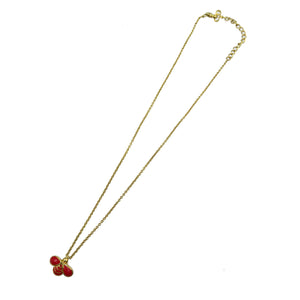 美品 クリスチャン ディオール メタル ゴールド レッド 蜂 ネックレス 0015【中古】Christian Dior