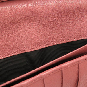 美品 バレンシアガ ジャイアントコンチネンタル 253054 レザー ピンク ラウンドファスナー長財布 財布 0023【中古】BALENCIAGA