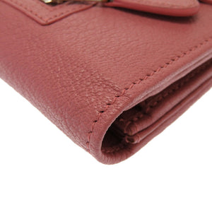 美品 バレンシアガ ジャイアントコンチネンタル 253054 レザー ピンク ラウンドファスナー長財布 財布 0023【中古】BALENCIAGA