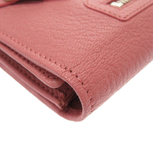 美品 バレンシアガ ジャイアントコンチネンタル 253054 レザー ピンク ラウンドファスナー長財布 財布 0023【中古】BALENCIAGA