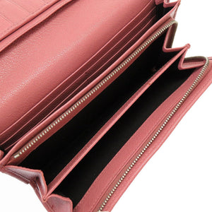 美品 バレンシアガ ジャイアントコンチネンタル 253054 レザー ピンク ラウンドファスナー長財布 財布 0023【中古】BALENCIAGA