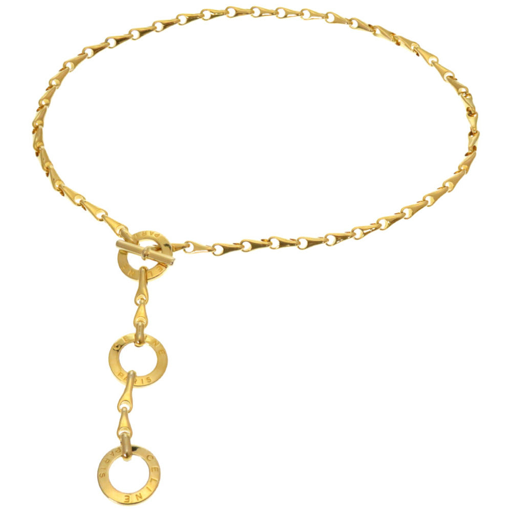 セリーヌ サークル ゴールド チェーン ベルト 0039【中古】CELINE