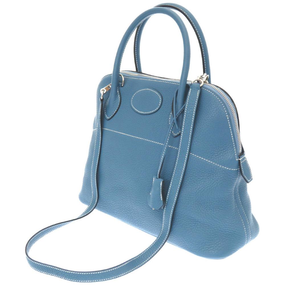 新品同様 エルメス ボリード31 トリヨンクレマンス ブルージーン □O刻印(2011年製) 2WAY ショルダー ハンドバッグ 0041【中古】HERMES ストラップ付
