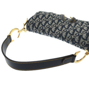 新品同様 クリスチャン ディオール ダブル サドルバッグ トロッター キャンバス ネイビー ハンドバッグ バッグ 紺 0072 【中古】 Christian Dior