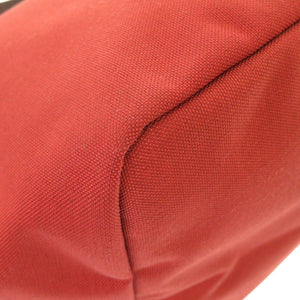 新品同様 エルベシャプリエ コーデュラ 舟型 ナイロン レッド ブラウン 赤 茶 トートバッグ 0077【中古】Herve Chapelier