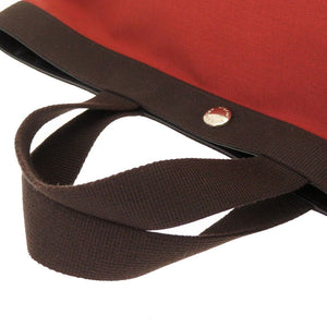 新品同様 エルベシャプリエ コーデュラ 舟型 ナイロン レッド ブラウン 赤 茶 トートバッグ 0077【中古】Herve Chapelier