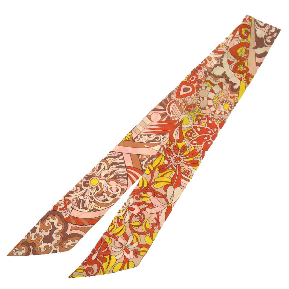 エルメス ツイリー ペガサスの源泉 シルク オレンジ スカーフ 0086 【中古】 HERMES