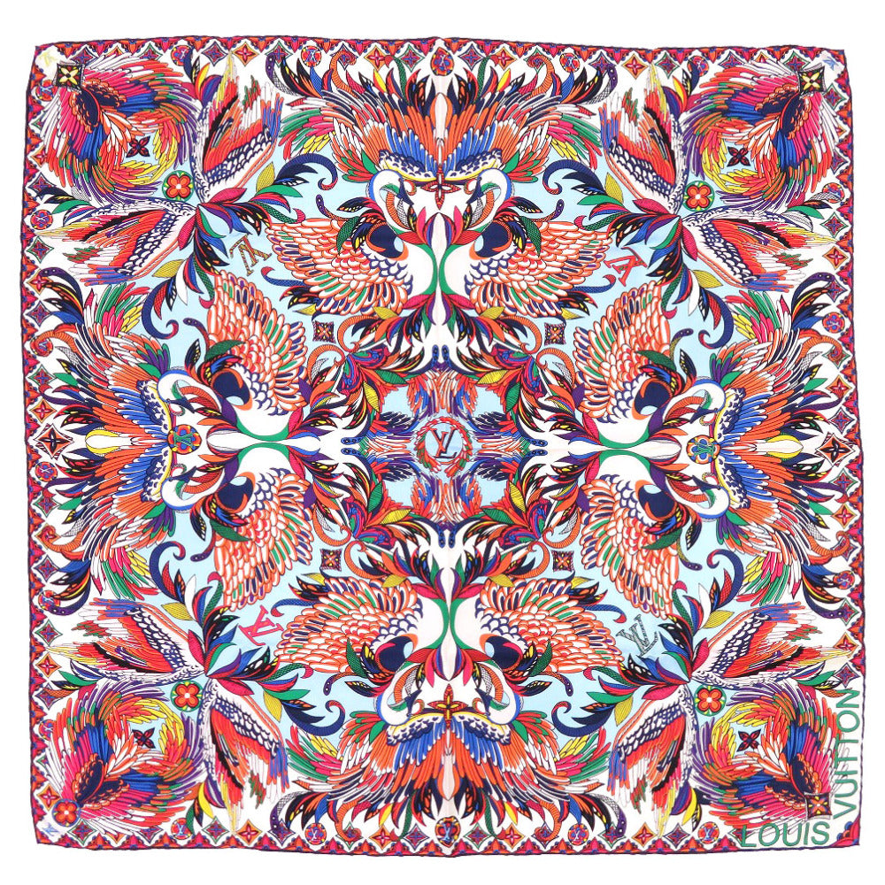 ルイ ヴィトン ロゴ M71426 シルク マルチカラー スカーフ LV 0087 【中古】 LOUIS VUITTON