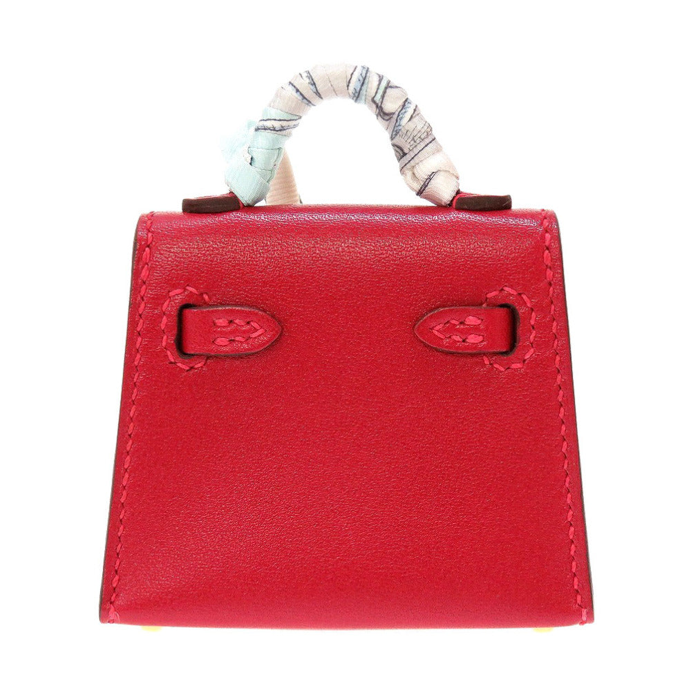 新品同様 エルメス ケリーツイリー Y刻印(2020年製) ヴォータデラクト ルージュヴィフ キーホルダー バッグチャーム 0093【中古】HERMES