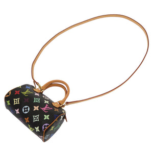美品 ルイ ヴィトン モノグラムマルチカラー ミニスピーディ ノワール M92644 2WAY ハンドバッグ バッグ 黒 LV 0106 【中古】 LOUIS VUITTON
