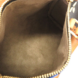 美品 ルイ ヴィトン モノグラムマルチカラー ミニスピーディ ノワール M92644 2WAY ハンドバッグ バッグ 黒 LV 0106 【中古】 LOUIS VUITTON