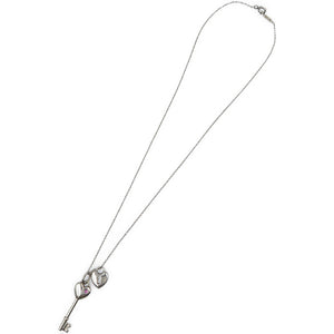 ティファニー シルバー925 ピンクサファイア 鍵 ハートキー ネックレス 0107【中古】TIFFANY&Co.
