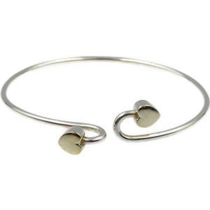 ティファニー ダブルハートフック シルバー925 K18イエローゴールド ブレスレット 0109【中古】TIFFANY&Co.