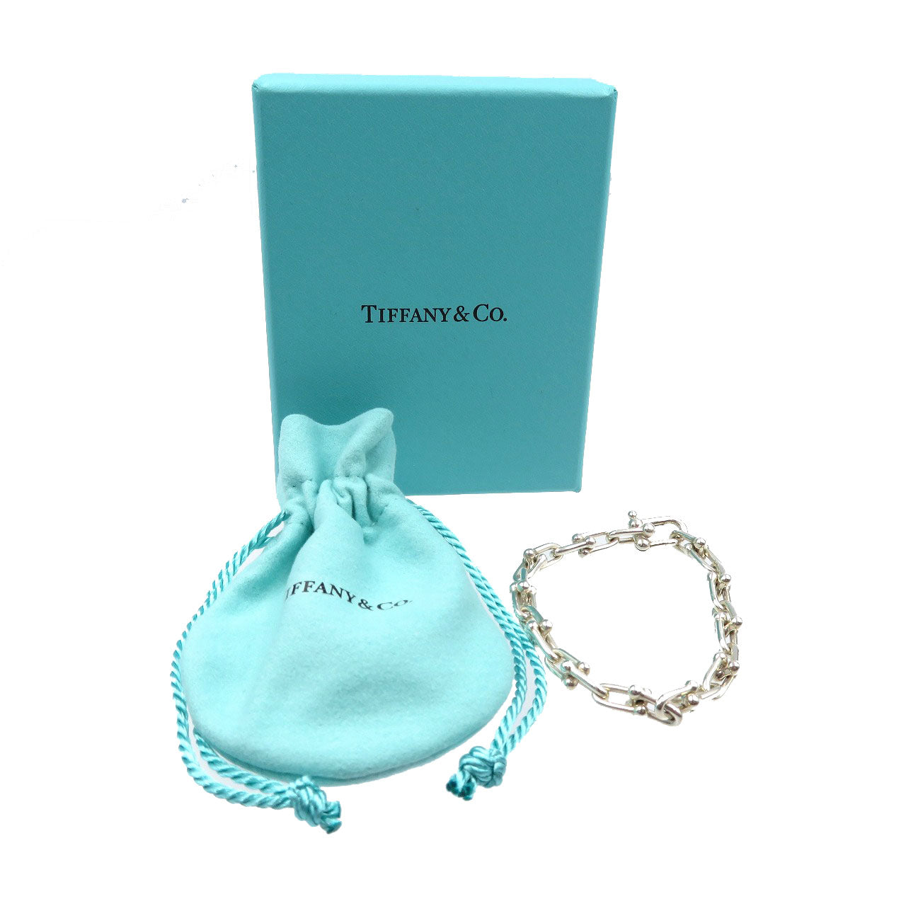 美品 ティファニー ハードウェア シルバー925 ミディアム リング ブレスレット 0111【中古】TIFFANY&Co.