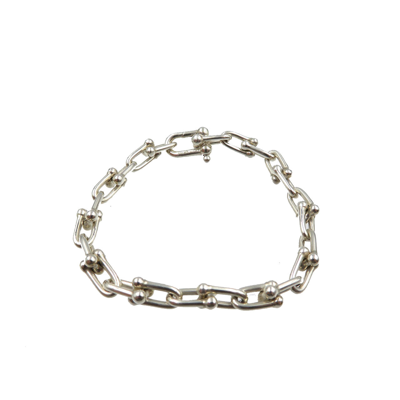 美品 ティファニー ハードウェア シルバー925 ミディアム リング ブレスレット 0111【中古】TIFFANY&Co.