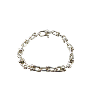 美品 ティファニー ハードウェア シルバー925 ミディアム リング ブレスレット 0111【中古】TIFFANY&Co.