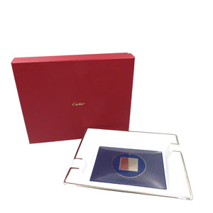 未使用 カルティエ パシャ ドゥ カルティエ アッシュトレー 陶器 ホワイト 白 ネイビー ゴールド 灰皿 【中古】0126 Cartier