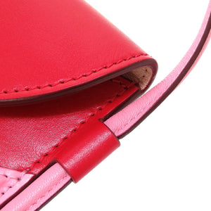 新品同様 アレキサンダーマックイーン レザー ピンク レッド 赤 スマホショルダー ショルダーバッグ 0127【中古】Alexander McQUEEN