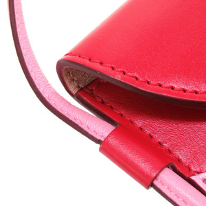 新品同様 アレキサンダーマックイーン レザー ピンク レッド 赤 スマホショルダー ショルダーバッグ 0127【中古】Alexander McQUEEN