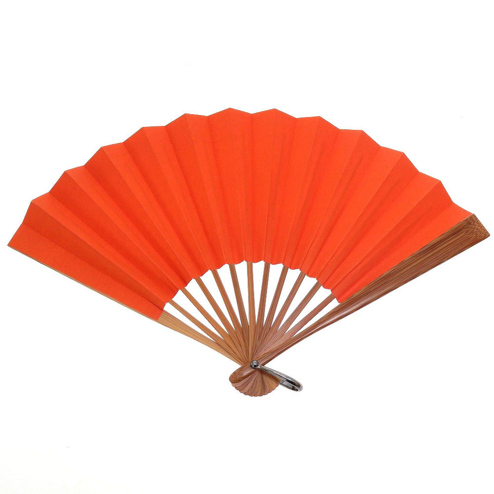 新品同様 エルメス ウッド ペーパー シルバー925 ブラウン オレンジ 茶 扇子 0130【中古】HERMES