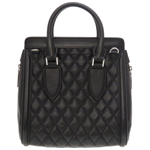 美品 アレキサンダー マックイーン ヒロインバッグ レザー ブラック 2WAY ハンドバッグ バッグ 黒 0134 【中古】 Alexander McQueen