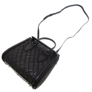 美品 アレキサンダー マックイーン ヒロインバッグ レザー ブラック 2WAY ハンドバッグ バッグ 黒 0134 【中古】 Alexander McQueen