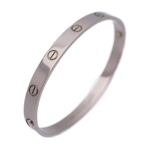 美品 カルティエ ラブブレス K18WG(750WG) バングル ＃19 ブレスレット アクセサリー ジュエリー 0137【中古】CARTIER レディース