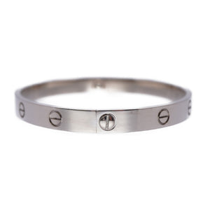 美品 カルティエ ラブブレス K18WG(750WG) バングル ＃19 ブレスレット アクセサリー ジュエリー 0137【中古】CARTIER レディース