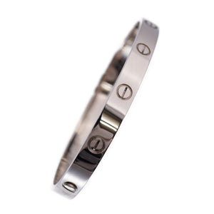 美品 カルティエ ラブブレス K18WG(750WG) バングル ＃19 ブレスレット アクセサリー ジュエリー 0137【中古】CARTIER レディース