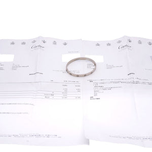 美品 カルティエ ラブブレス K18WG(750WG) バングル ＃19 ブレスレット アクセサリー ジュエリー 0137【中古】CARTIER レディース