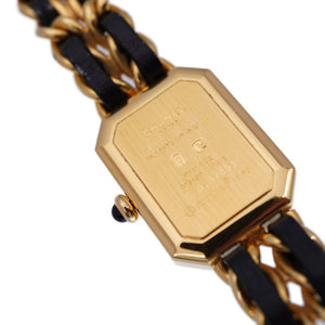 美品 シャネル プルミエール H0001 クオーツ 腕時計 ゴールド/ブラック 黒文字盤 0140【中古】CHANEL レディース