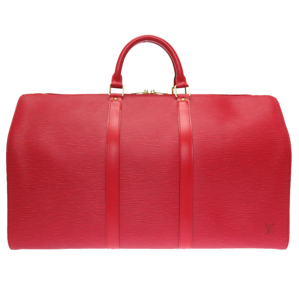 新品同様 ルイ ヴィトン エピ キーポル50 カスティリアンレッド M42967 ボストンバッグ バッグ 赤 LV 0007 【中古】 LOUIS VUITTON メンズ