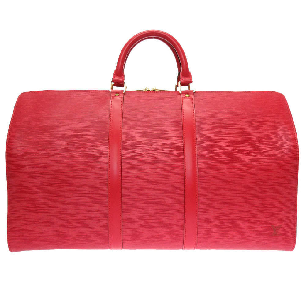 新品同様 ルイ ヴィトン エピ キーポル50 カスティリアンレッド M42967 ボストンバッグ バッグ 赤 LV 0007 【中古】 LOUIS VUITTON メンズ