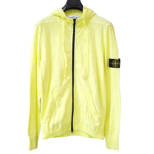 美品 ストーンアイランド ジップアップ パーカー フーディ イエロー サイズL 黄 0017【中古】STONE ISLAND メンズ