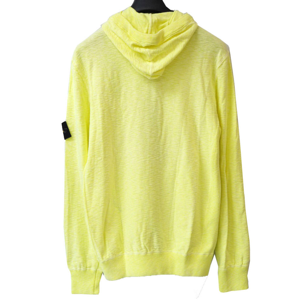 美品 ストーンアイランド ジップアップ パーカー フーディ イエロー サイズL 黄 0017【中古】STONE ISLAND メンズ