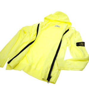 美品 ストーンアイランド ジップアップ パーカー フーディ イエロー サイズL 黄 0017【中古】STONE ISLAND メンズ