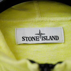 美品 ストーンアイランド ジップアップ パーカー フーディ イエロー サイズL 黄 0017【中古】STONE ISLAND メンズ
