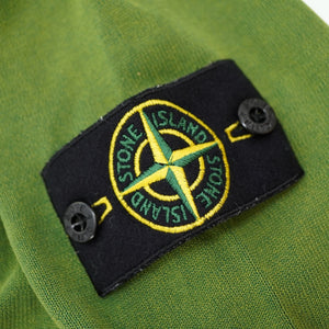 美品 ストーンアイランド Vネック コットン ニット セーター グリーン サイズL 緑 0018【中古】STONE ISLAND メンズ