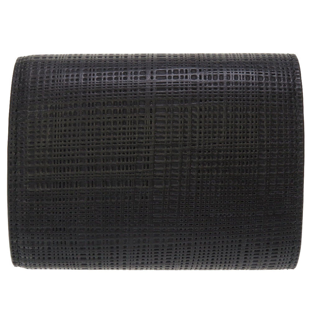 新品同様 ロエベ トライフォールド 61707101 コンパクトウォレット レザー ブラック 黒 3つ折り財布 財布 0029【中古】LOEWE